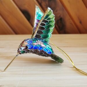 Vintage Cloisonne Hummingbird